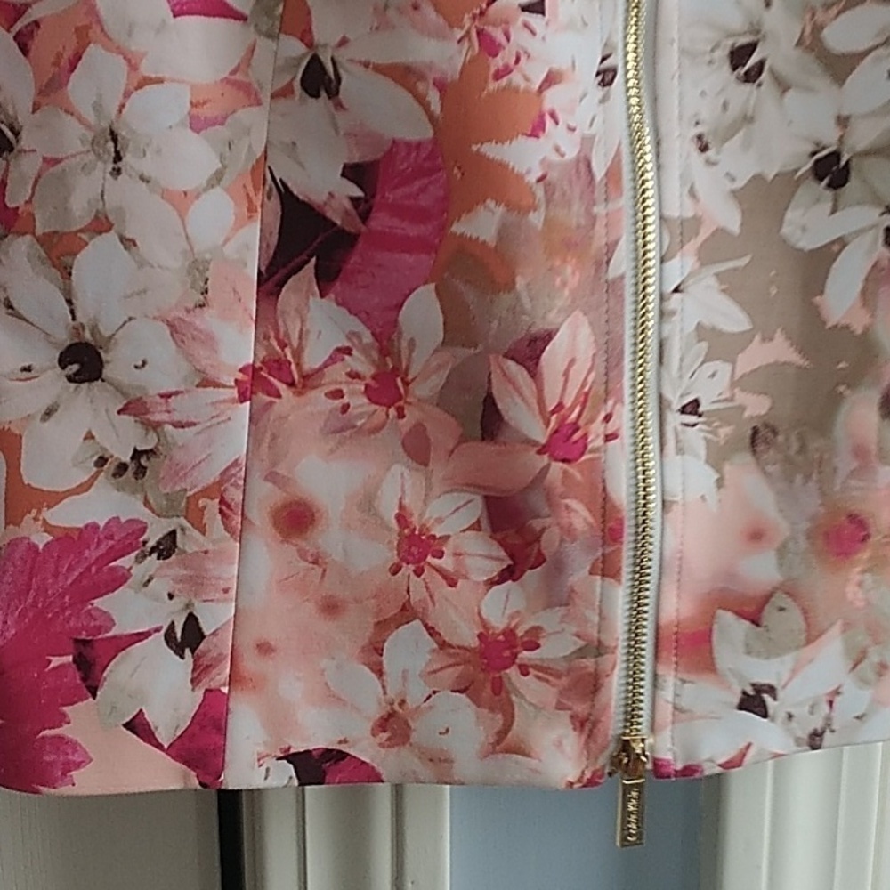 Calvin Klein Floral Fitted Jacket 6 - Picture 6 of 12